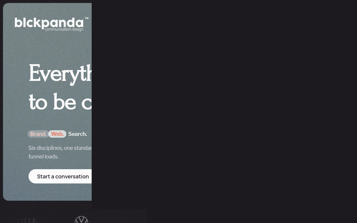 BlckPanda Creative website screenshot