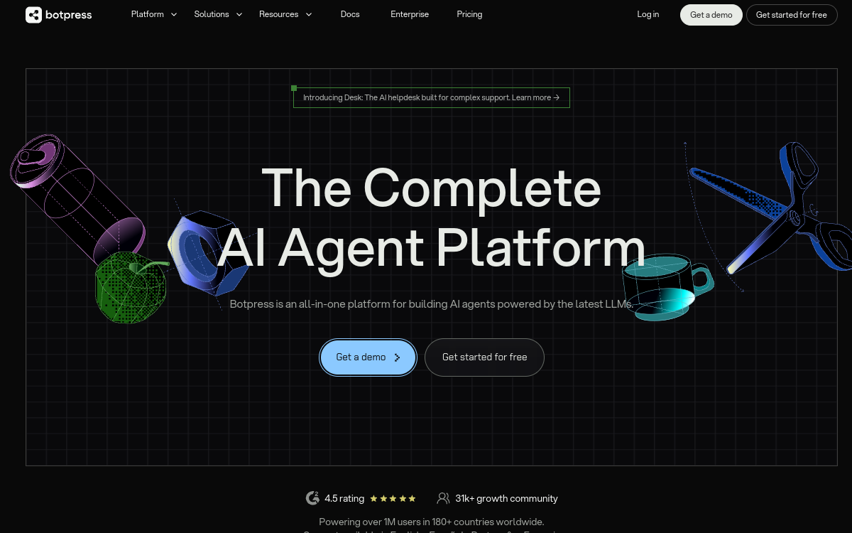 Botpress website preview