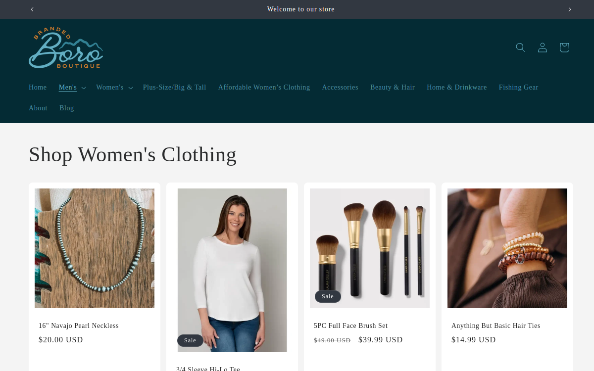 Branded Boro Boutique website screenshot