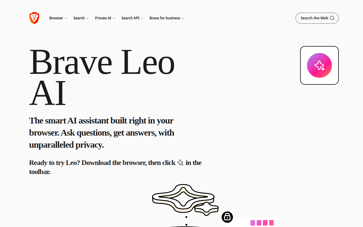 Brave Leo website preview
