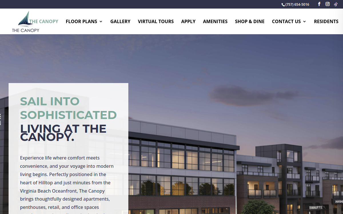 The Canopy website screenshot