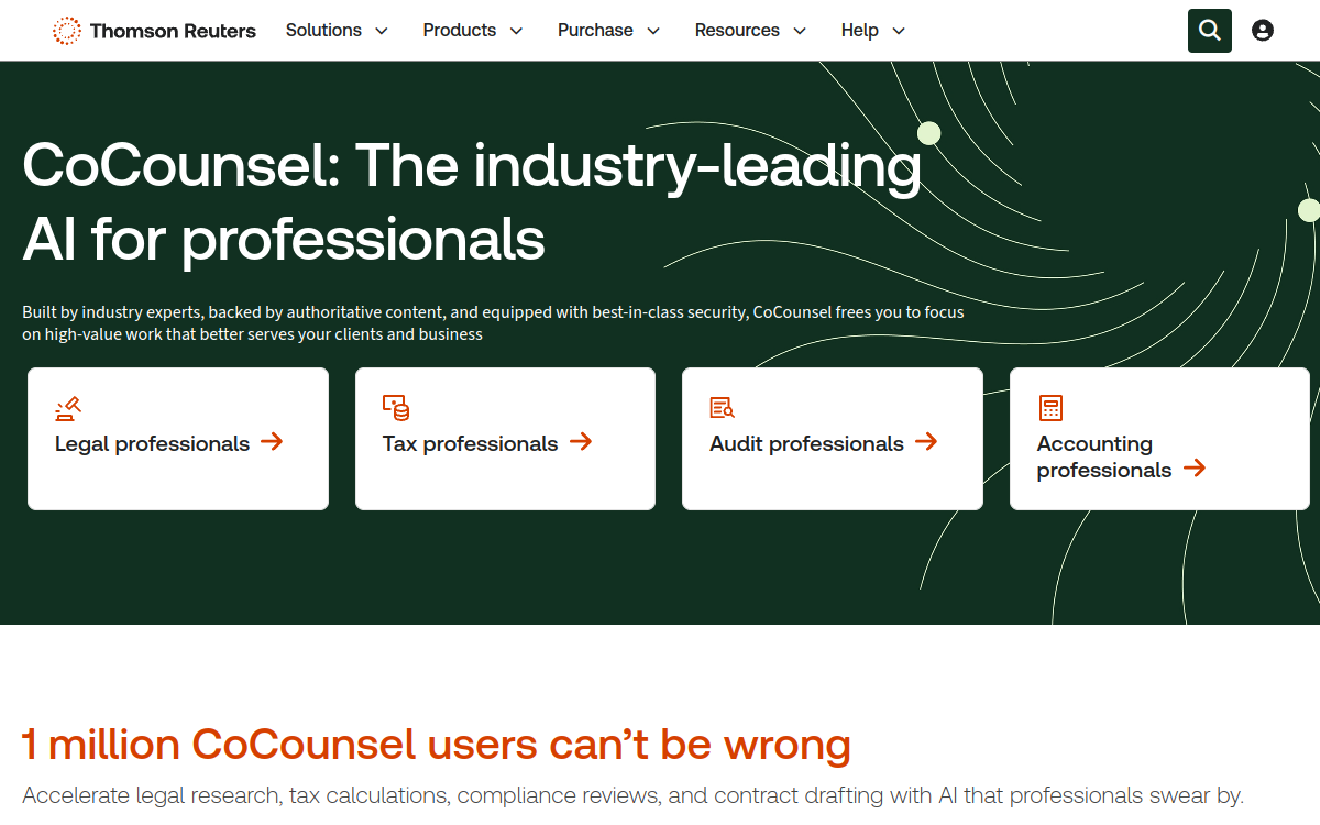 CoCounsel website preview