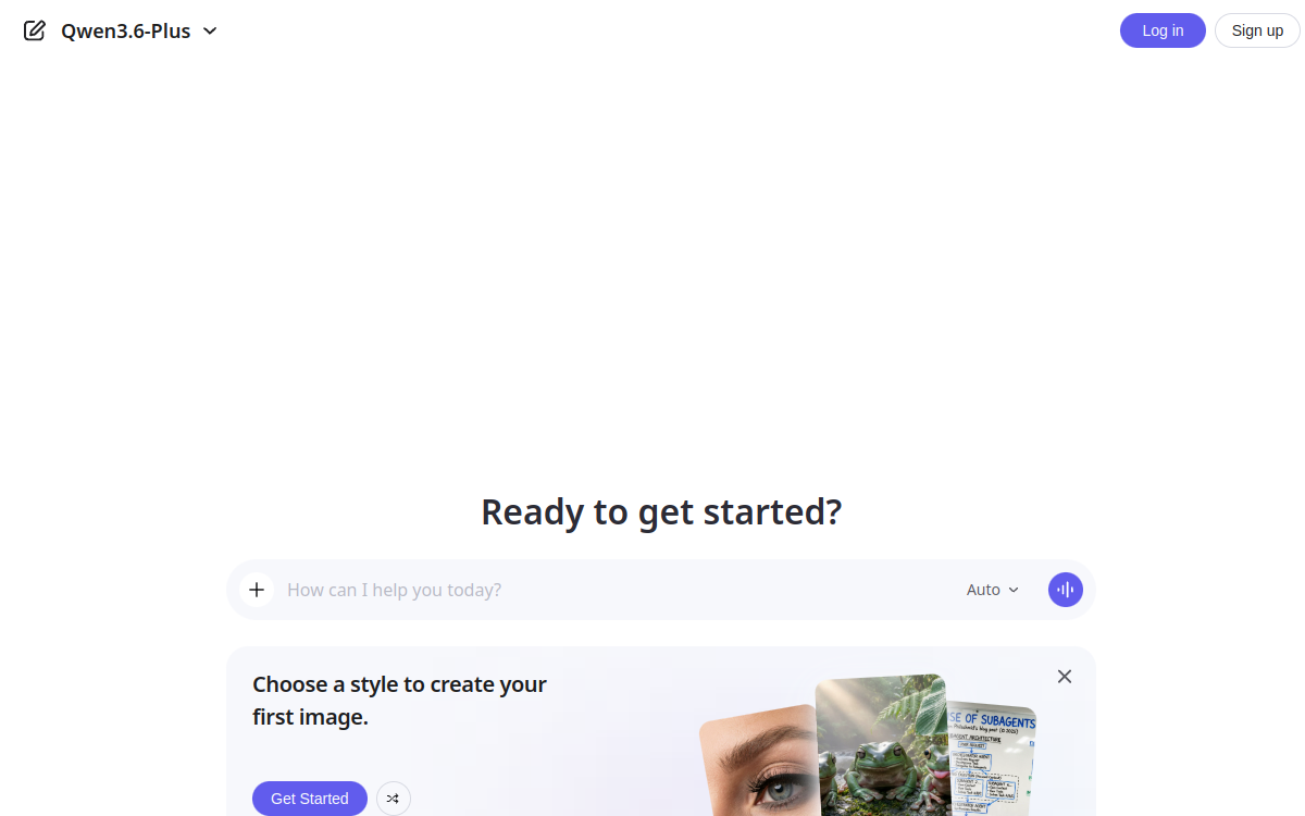 Qwen Chat website preview