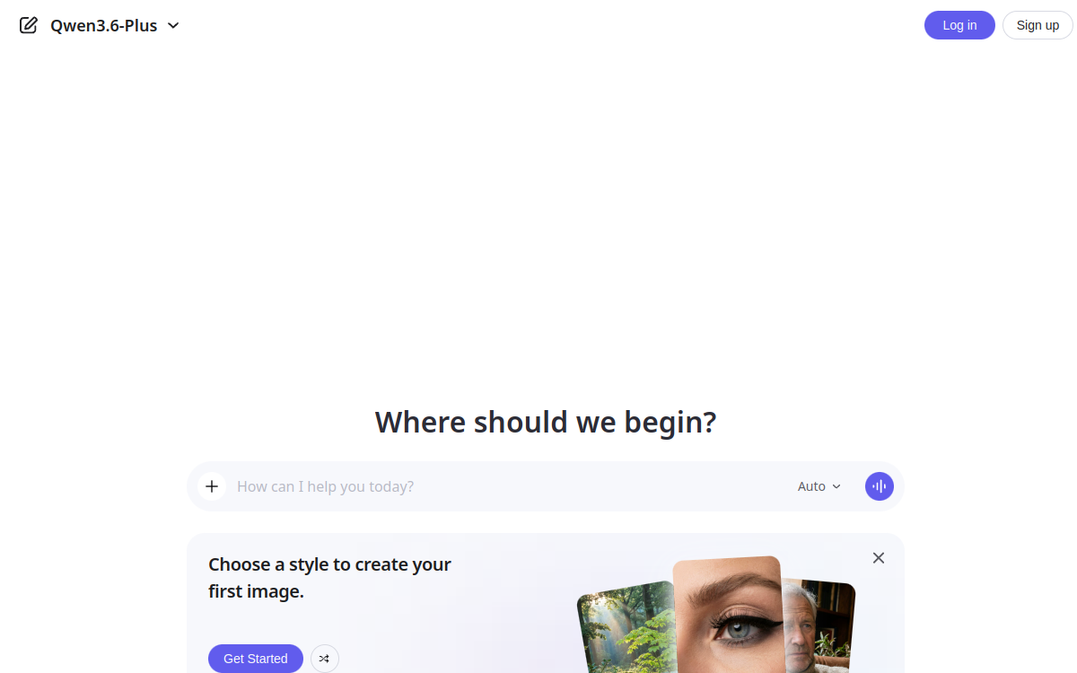 Qwen website preview
