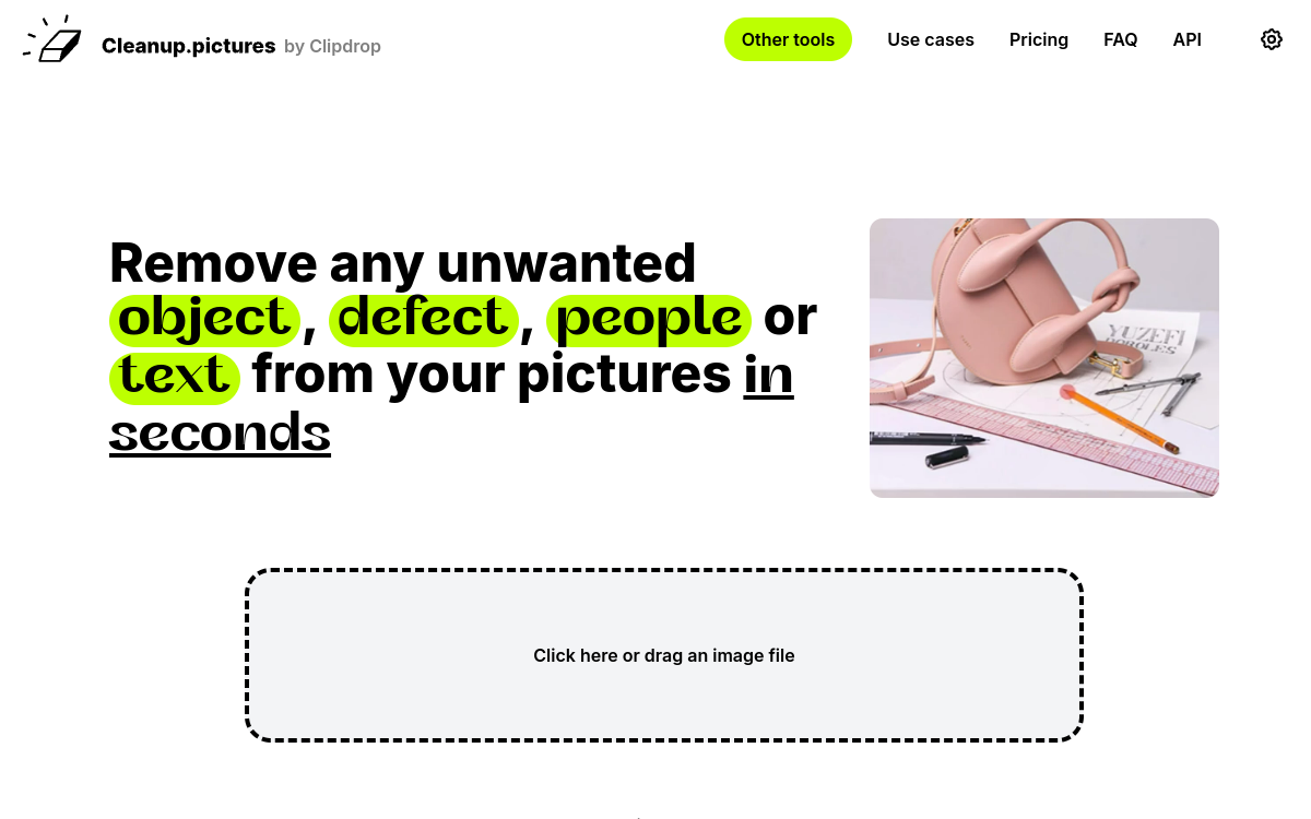 Cleanup.pictures website preview