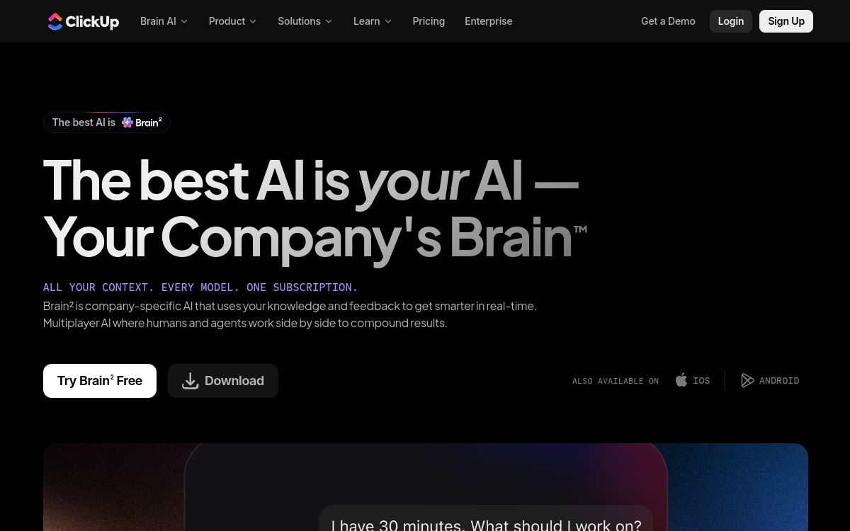 Captura de pantalla de ClickUp AI