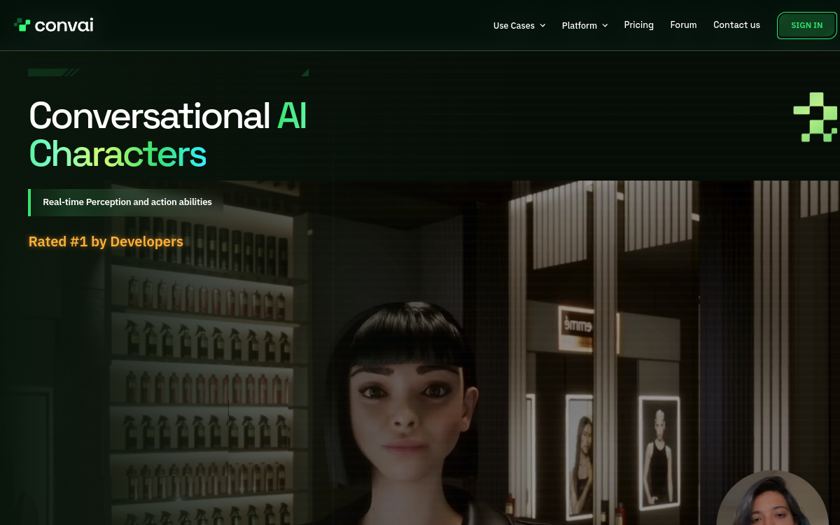 Convai website preview