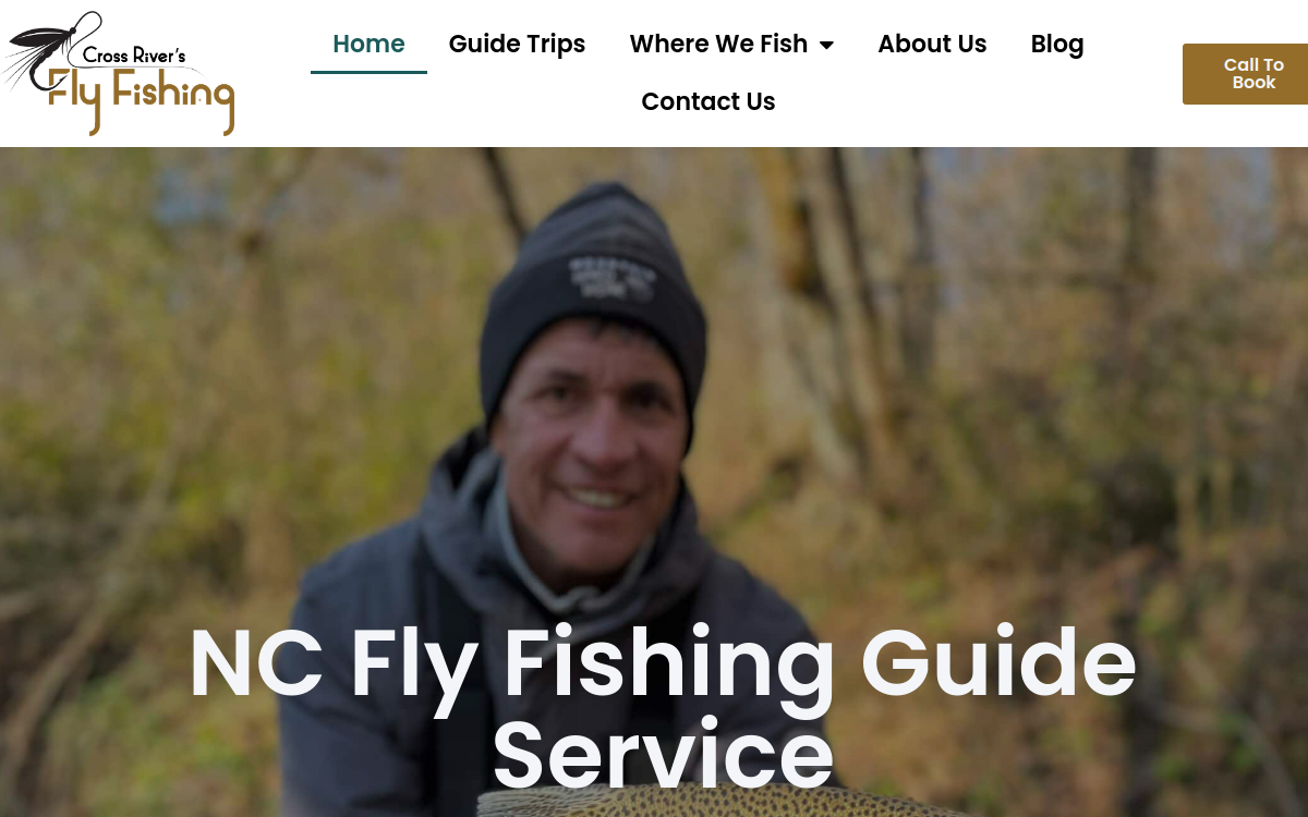 Cross Rivers Fly Fishing website screenshot