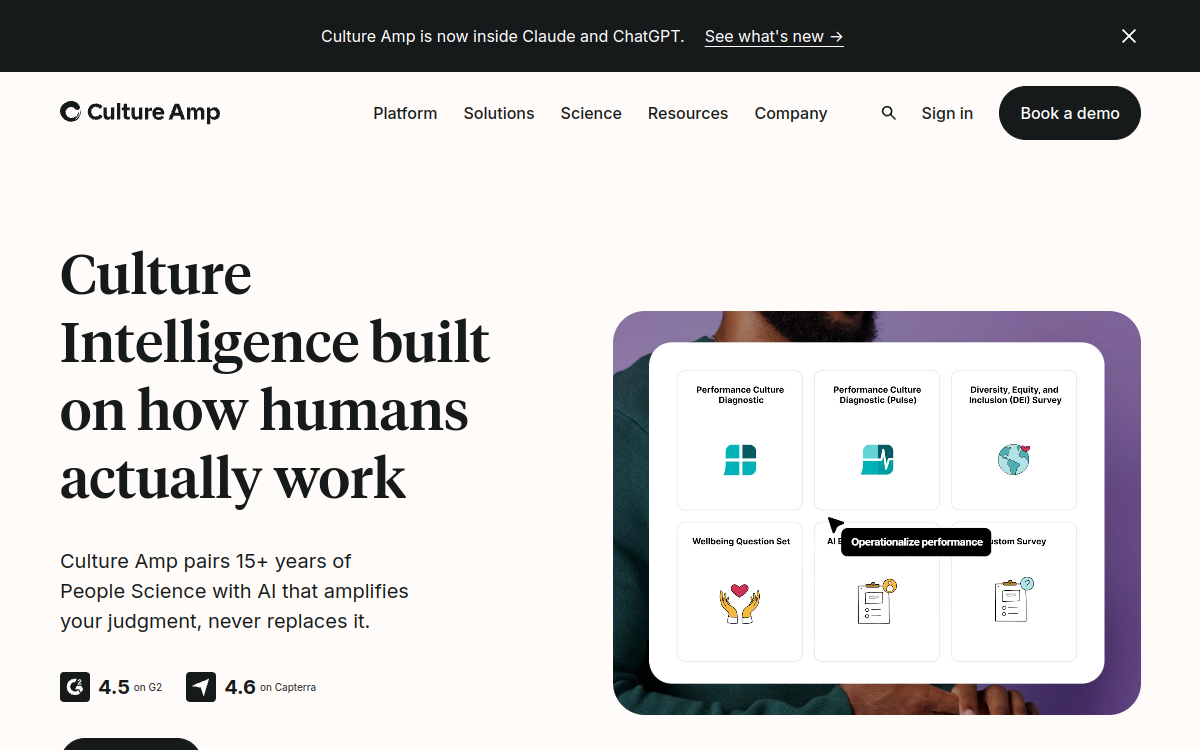Culture Amp interface screenshot