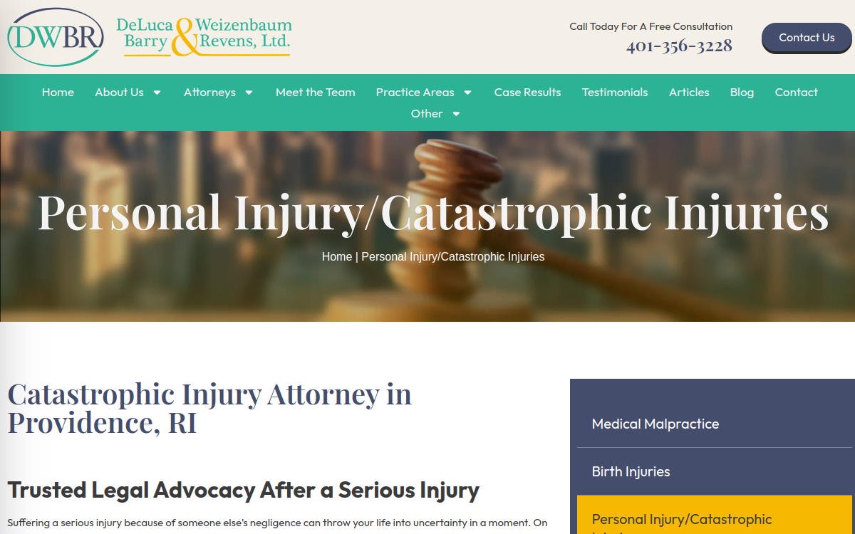 DeLuca & Associates, Ltd website screenshot