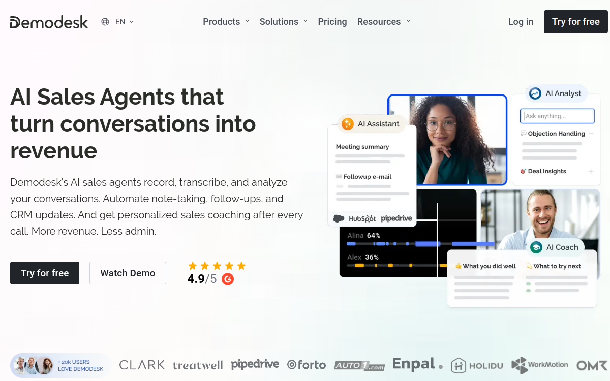 Screenshot di Demodesk