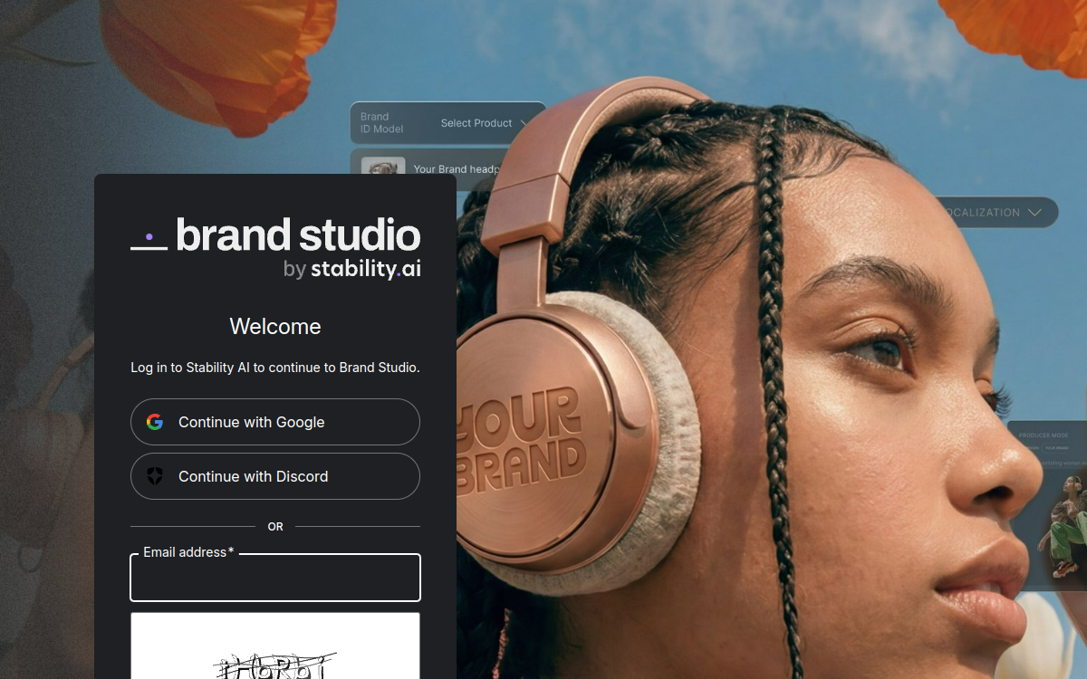 DreamStudio website preview