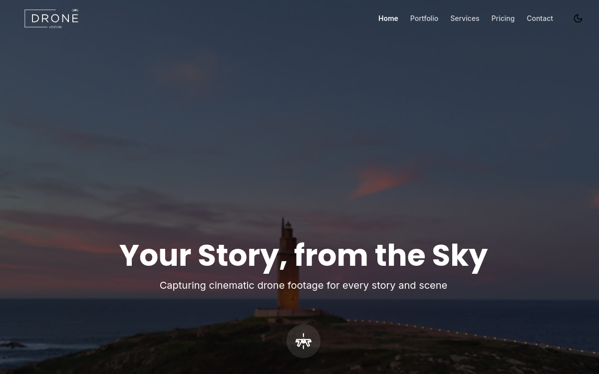 Drone Venture business website by Hola Digital