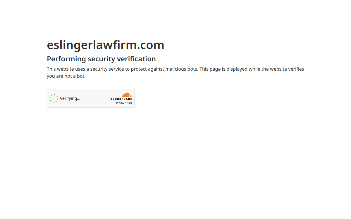 Eslinger Law Firm website screenshot