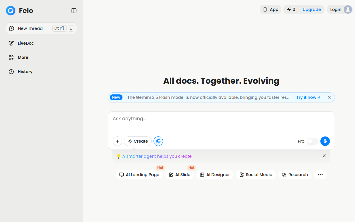 Felo website preview