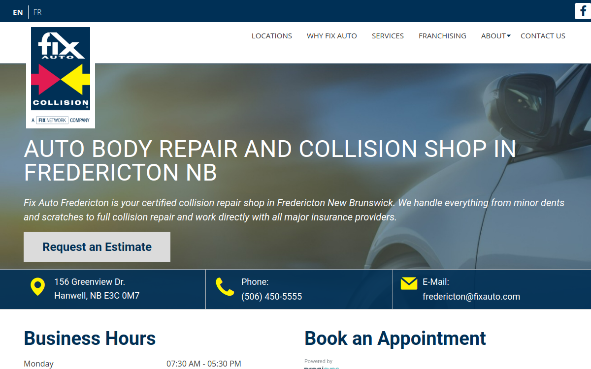 Fix Auto Fredericton website screenshot