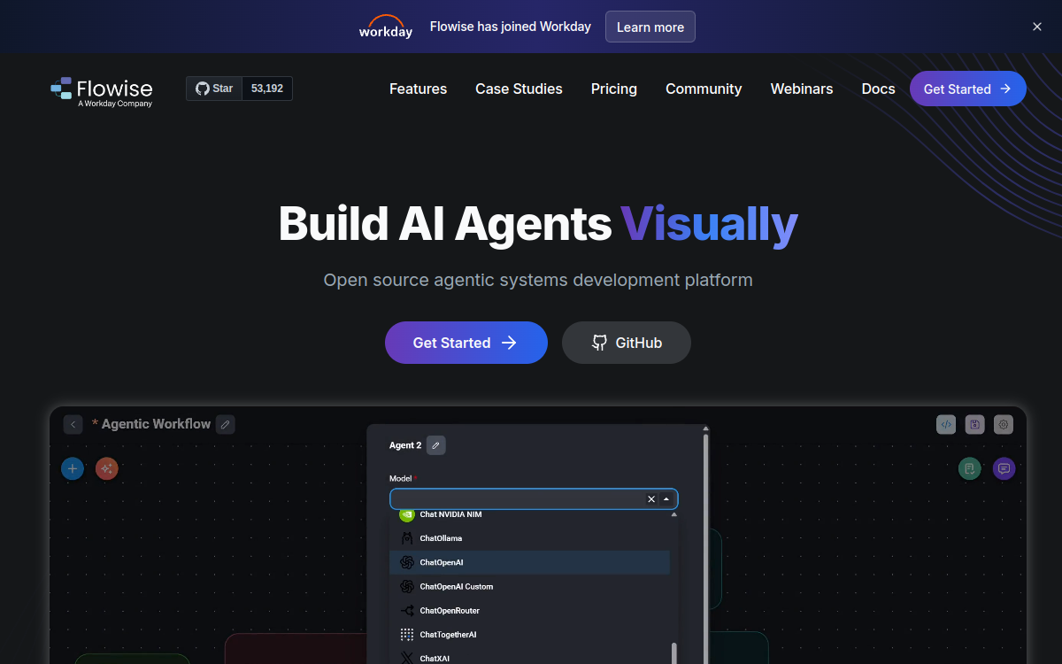 Flowise website preview