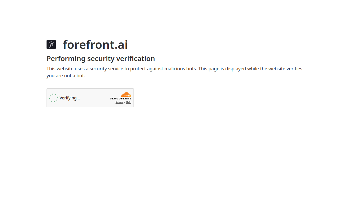 Forefront website preview