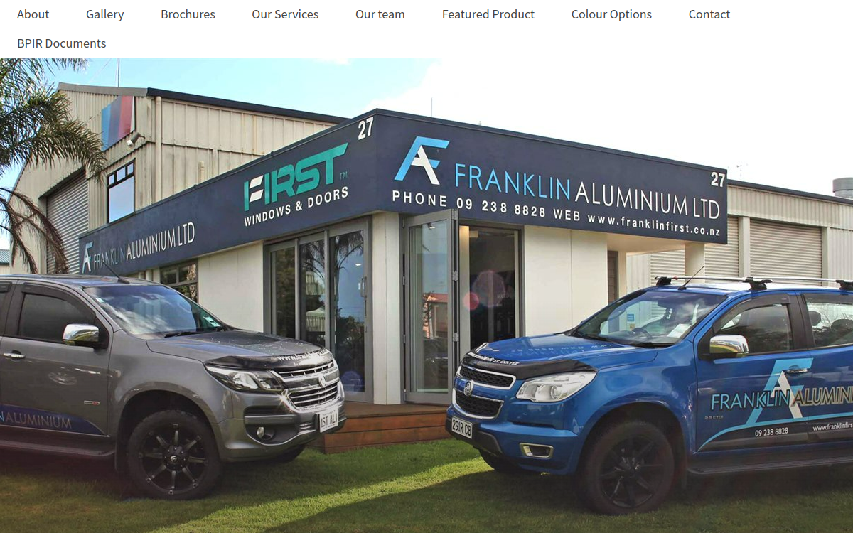 Franklin Aluminium website screenshot