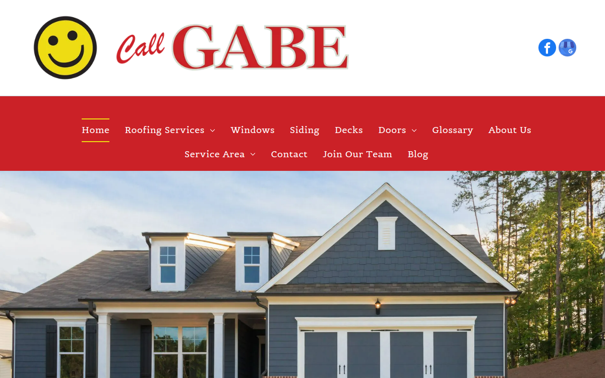 Gabe's Home Improvement, LLC website screenshot