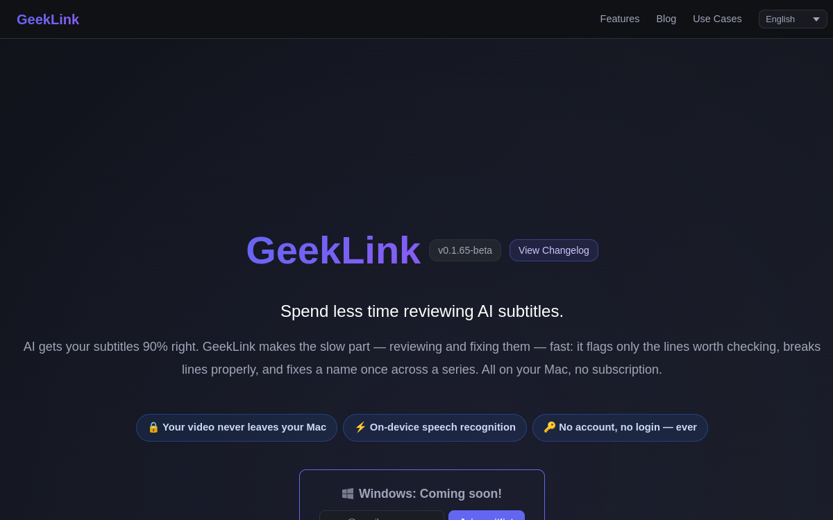 Capture d'écran de GeekLink