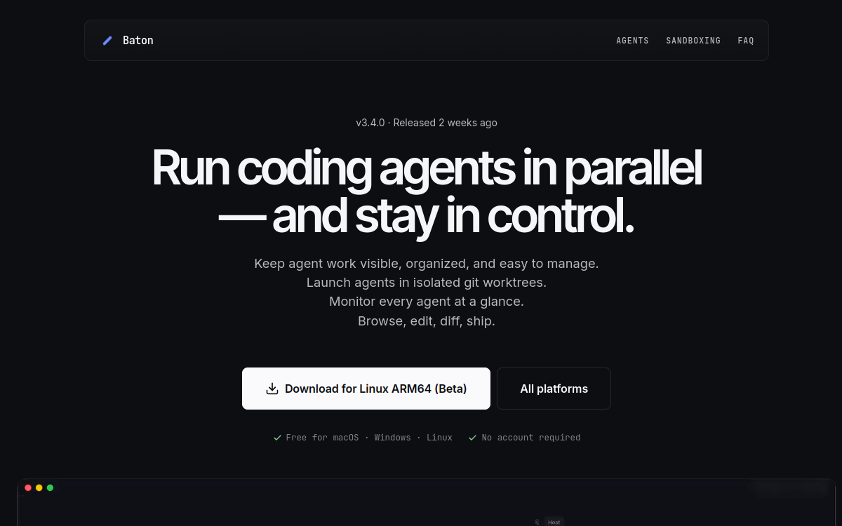 Screenshot of Baton