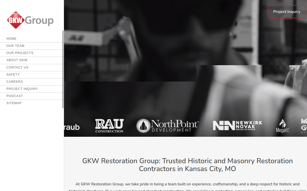 GKW Restoration Group website screenshot