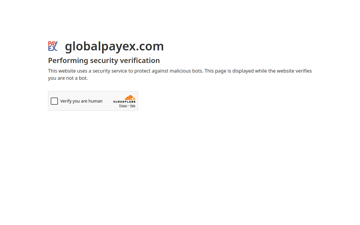 Capture d'écran de Global PayEX