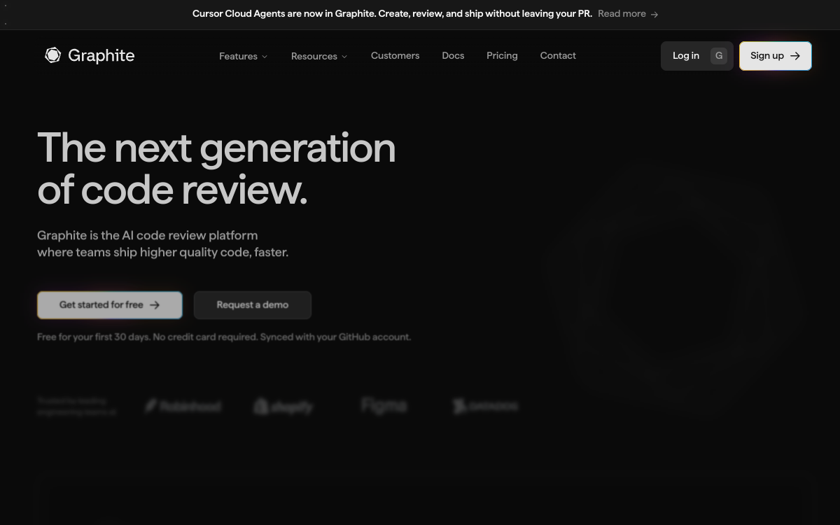 Graphite website preview