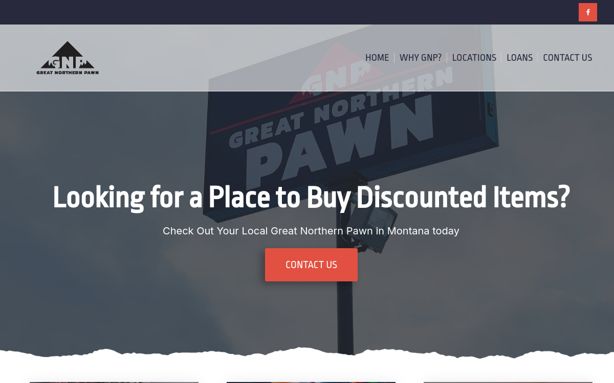 Great Northern Pawn website screenshot