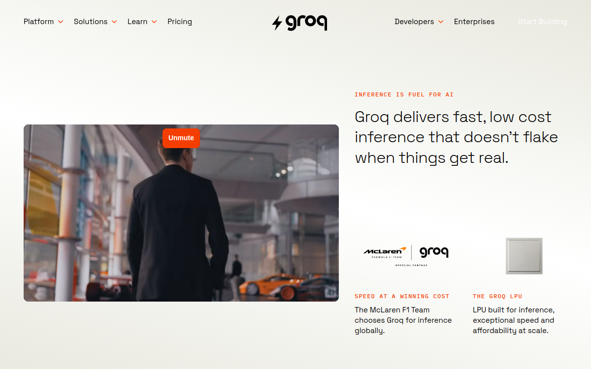 Groq website preview