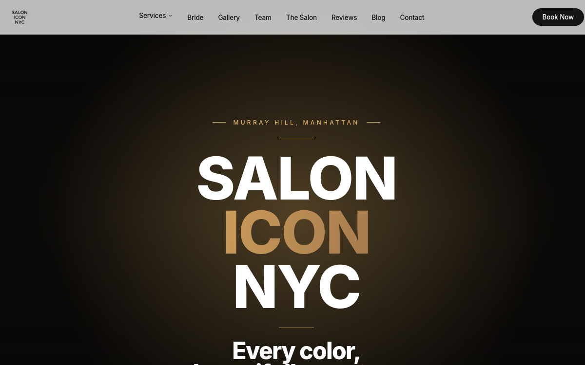 Salon Icon NYC website screenshot