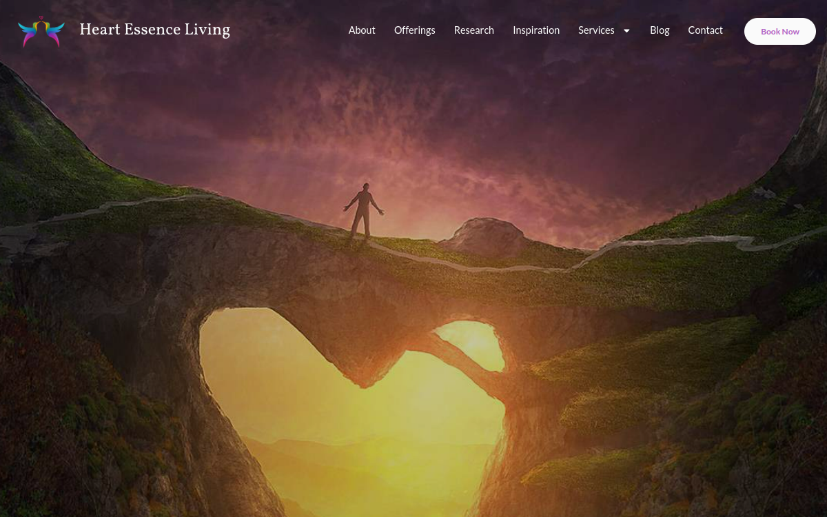 Heart Essence Living website screenshot
