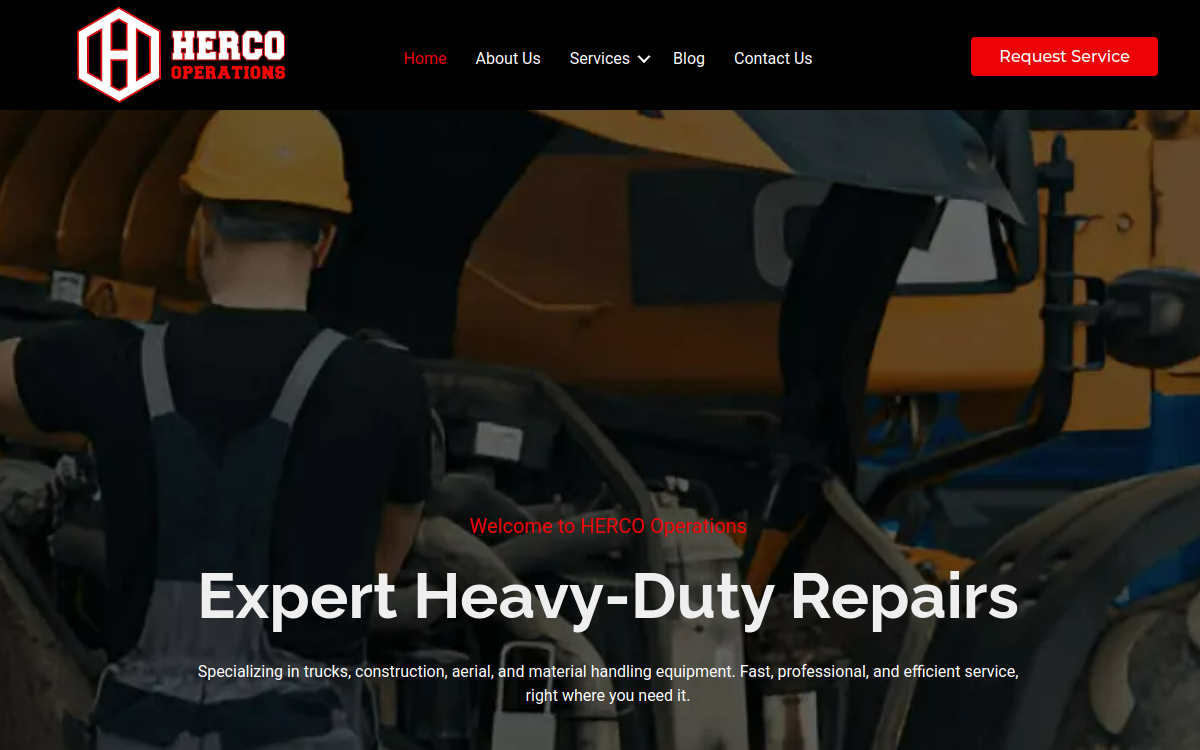 HERCO Operations website screenshot