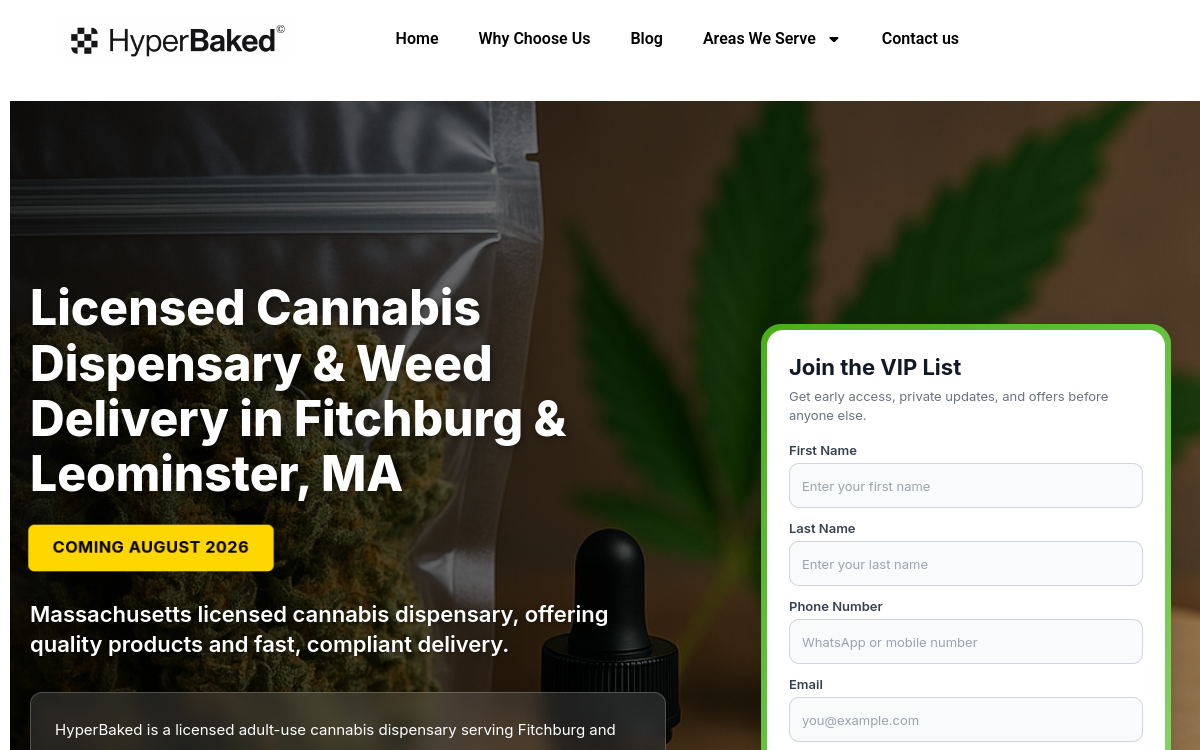 HyperBaked website screenshot