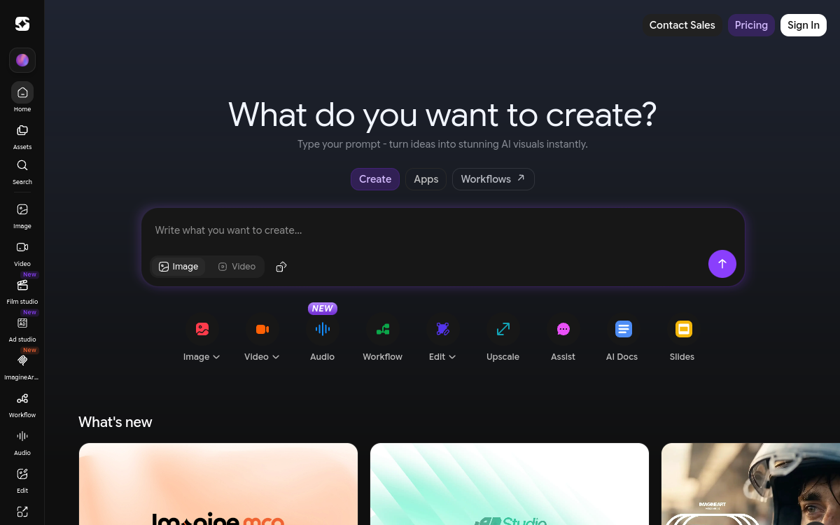 Screenshot di ImagineArt