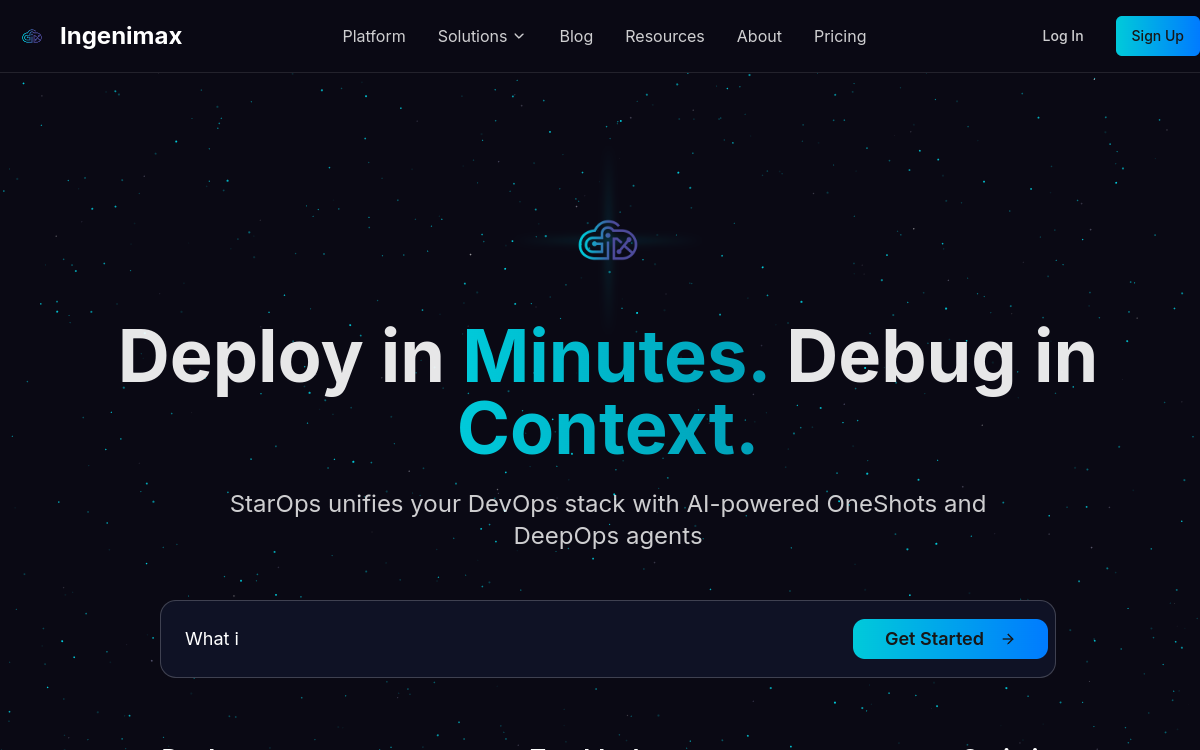 StarOps website preview