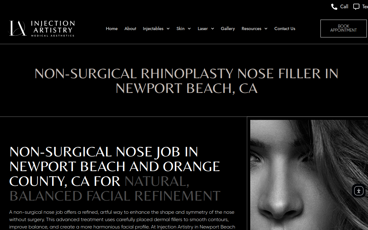 Injection Artistry website screenshot