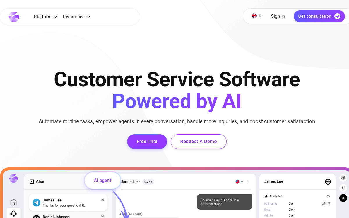 Screenshot of Intelswift