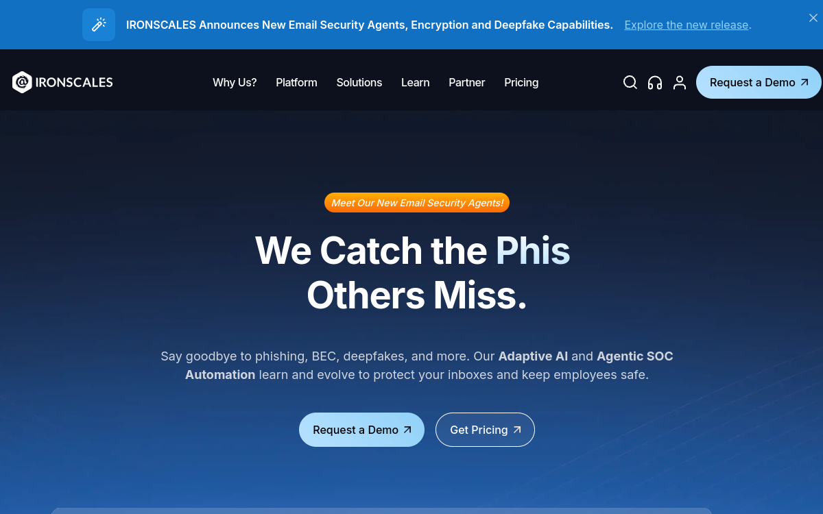 IRONSCALES website preview