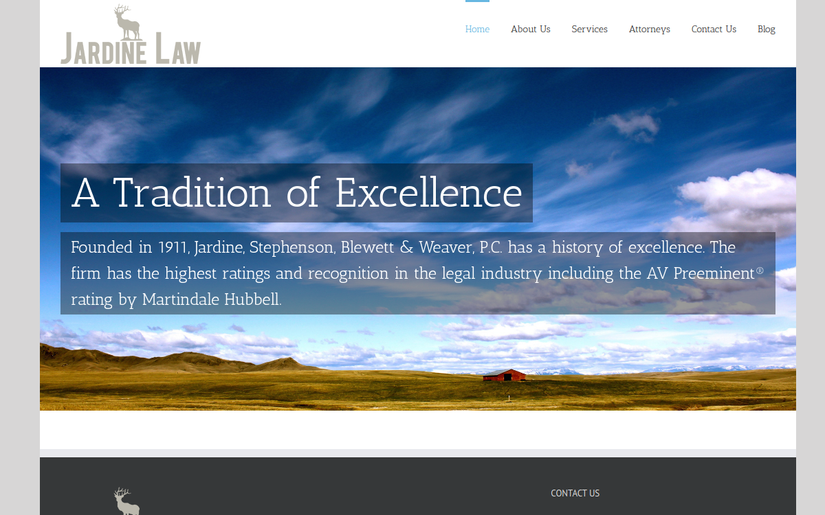 Jardine, Stephenson, Blewett & Weaver, P.C. website screenshot