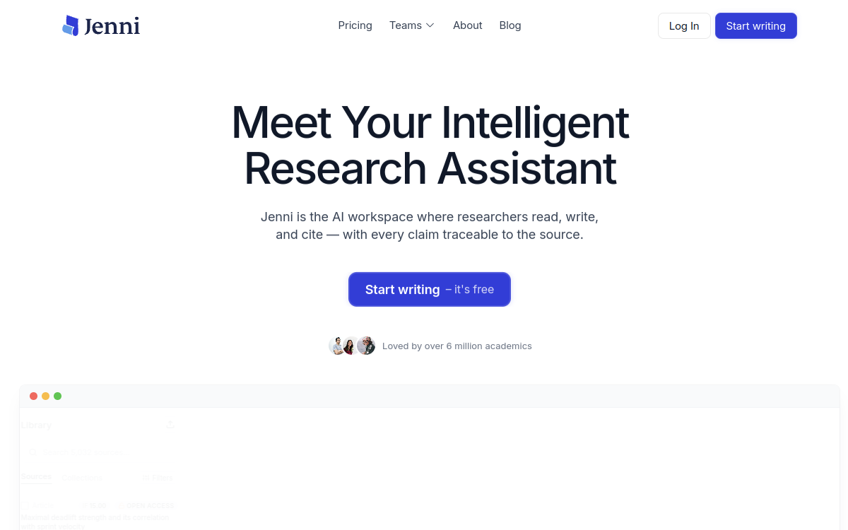 Jenni website preview