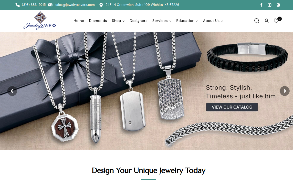 Jewelry Savers website screenshot