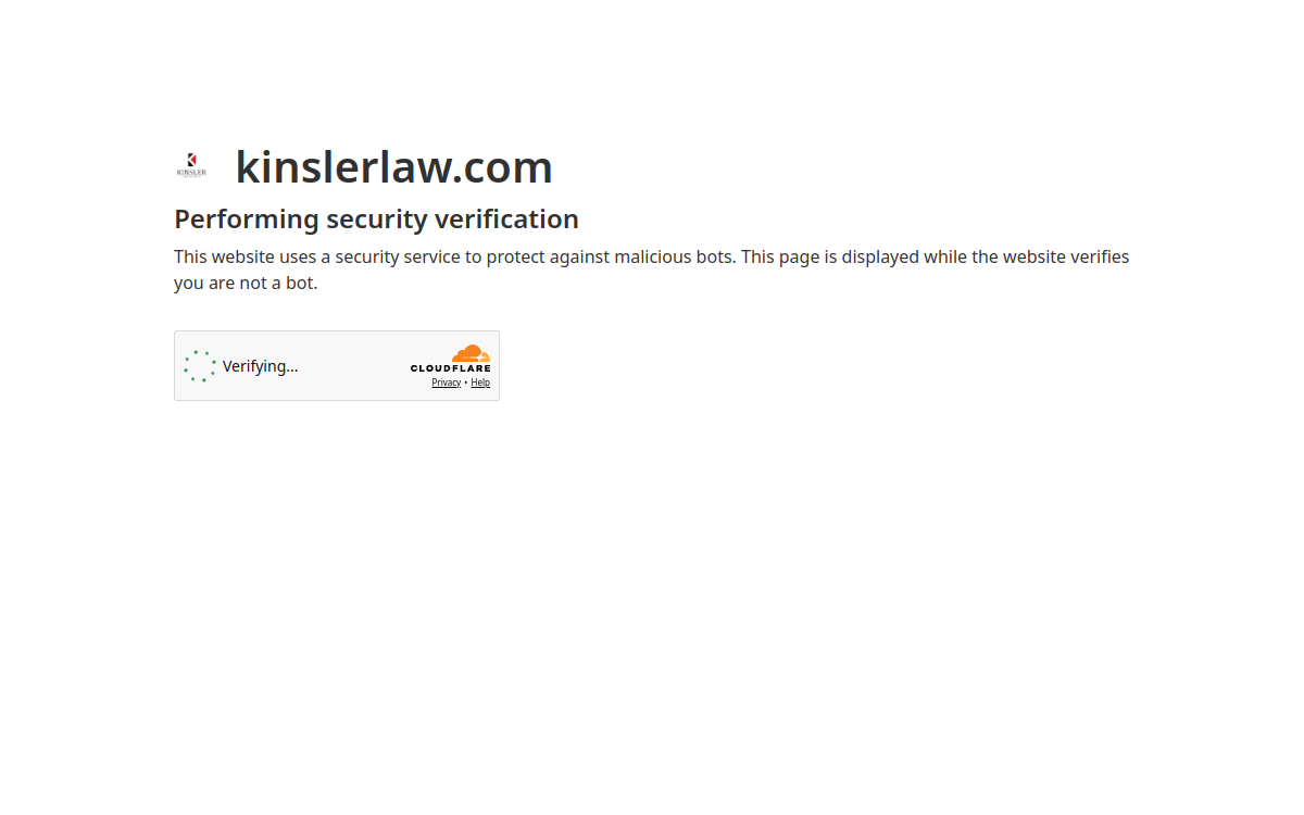 Law Offices of Paul F. Kinsler, Inc website screenshot