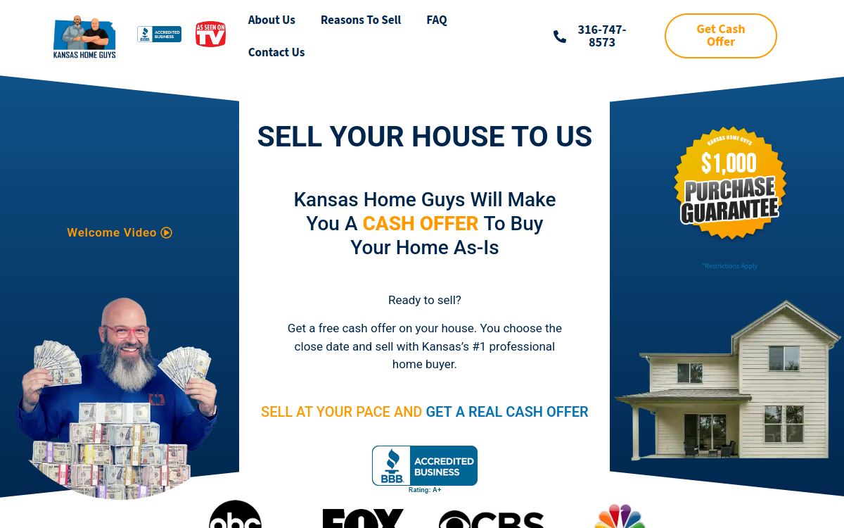 Kansas Home Guys website screenshot