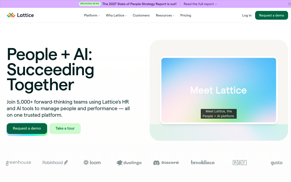 Lattice interface screenshot