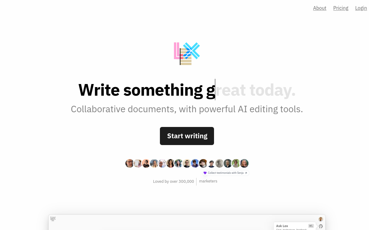 Lex website preview