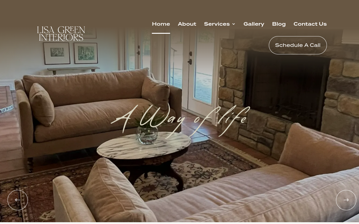 Lisa Green Interiors website screenshot