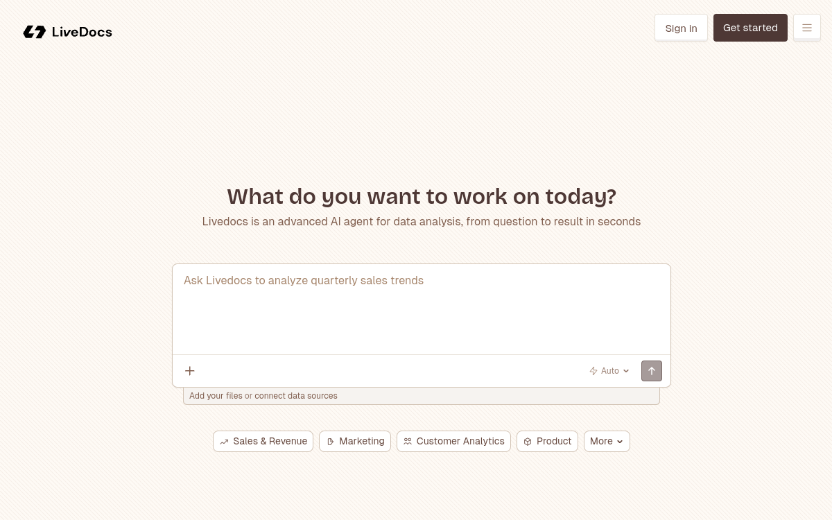 Screenshot of Livedocs