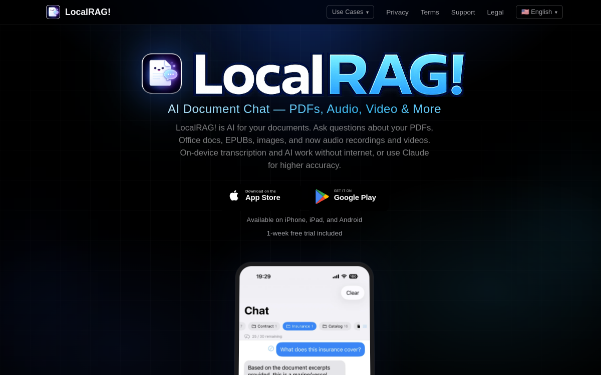 Screenshot di LocalRAG